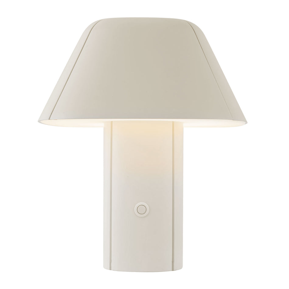 Folio 10-in White dimmable LED Table Lamp