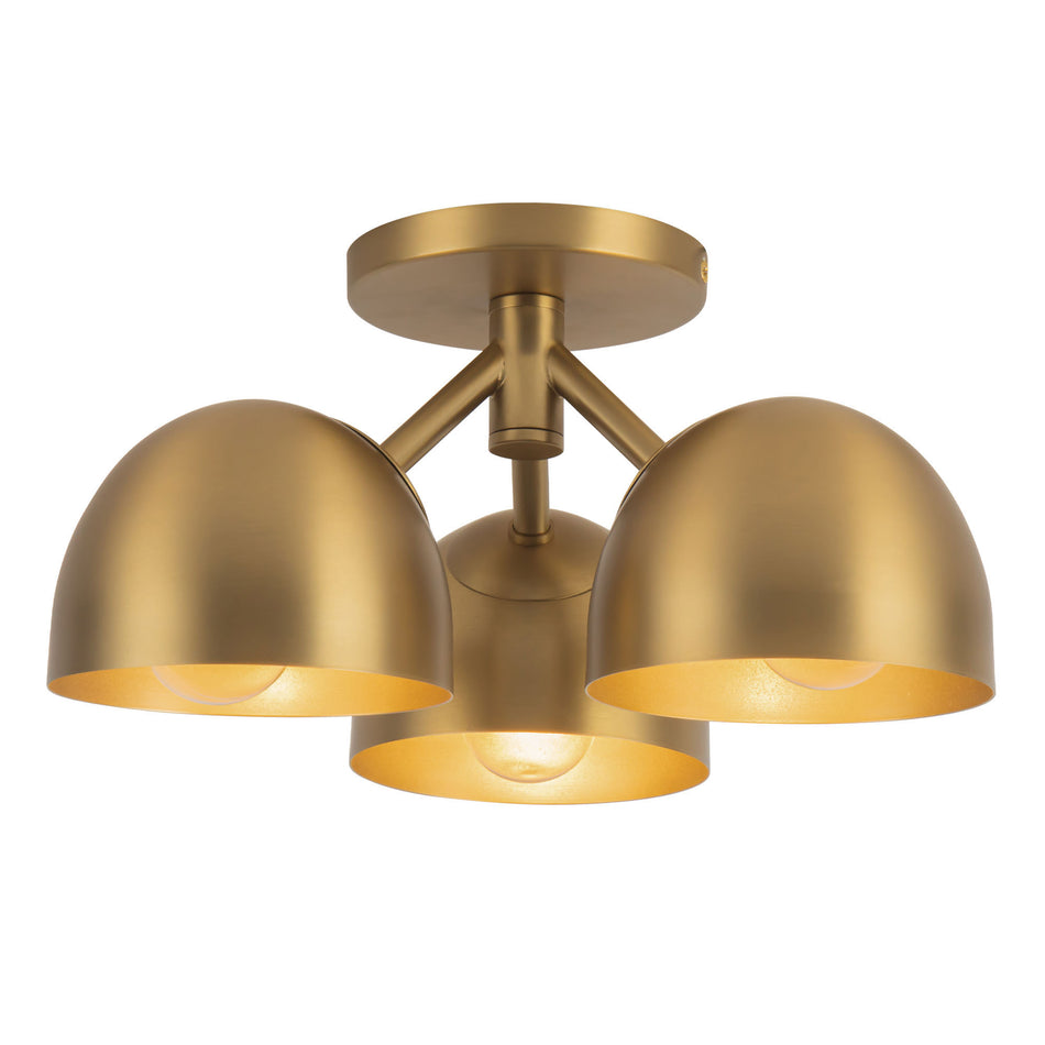 Fosso 13-in Gold Semi-Flush Mount