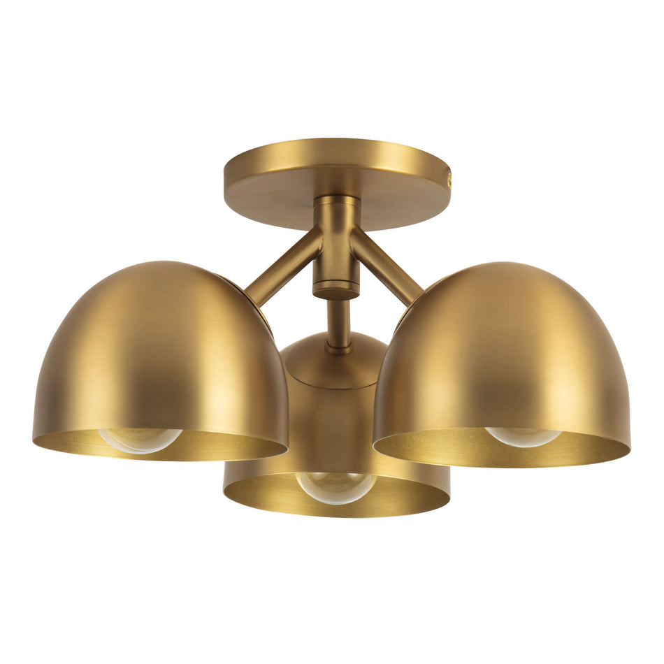 Fosso 13-in Gold Semi-Flush Mount