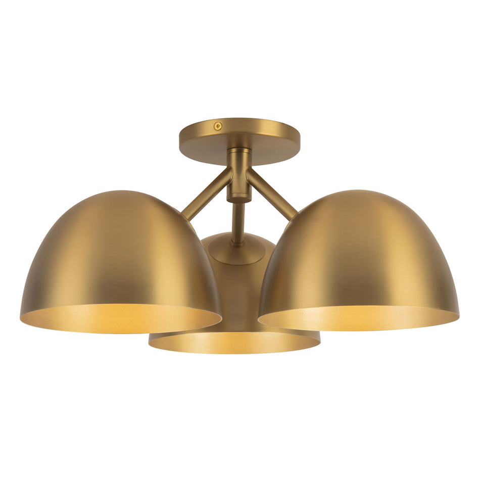 Fosso 17-in Gold Semi-Flush Mount