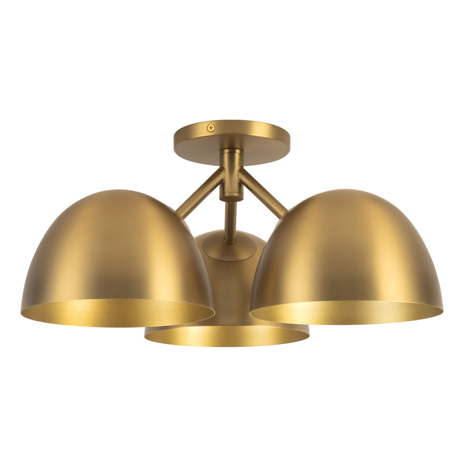 Fosso 17-in Gold Semi-Flush Mount
