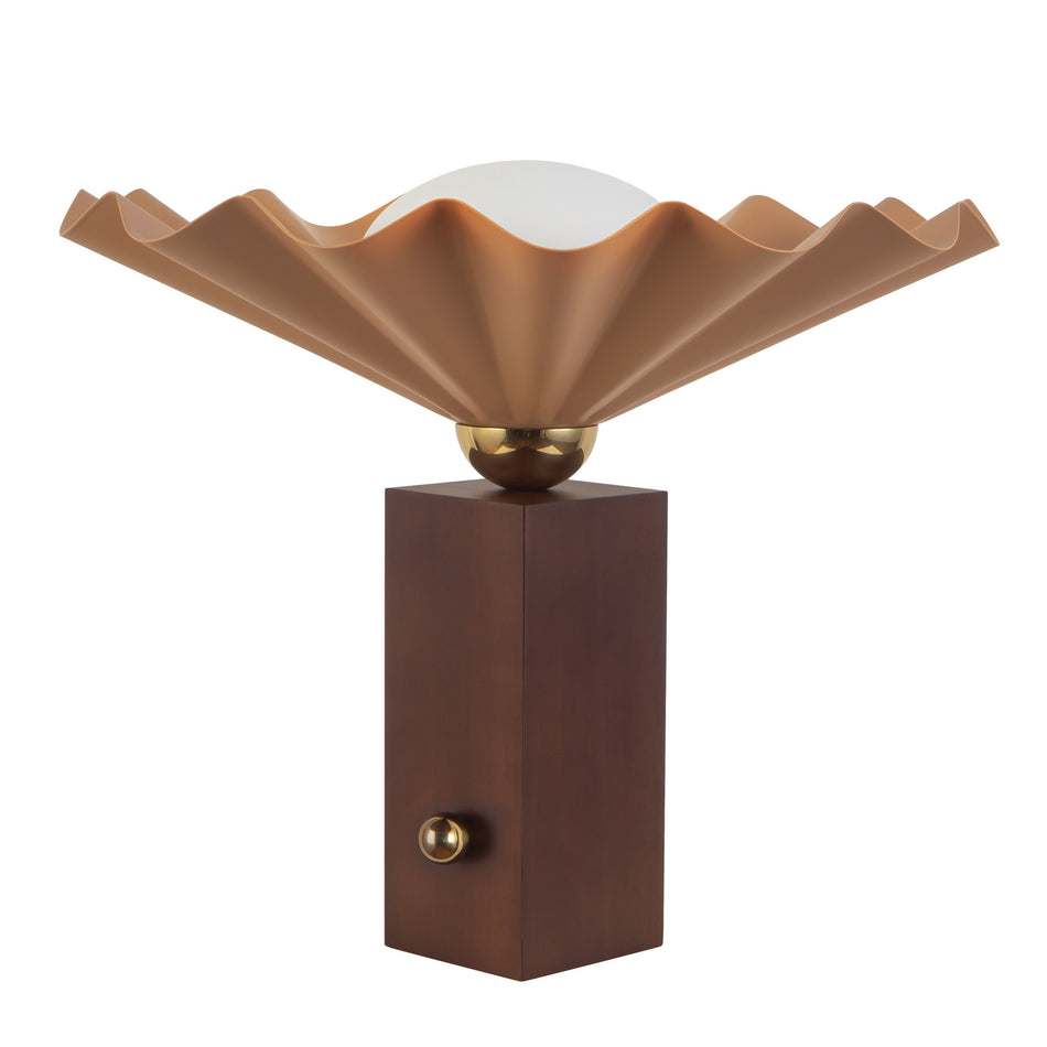 Furrow 14-in Red Table Lamp