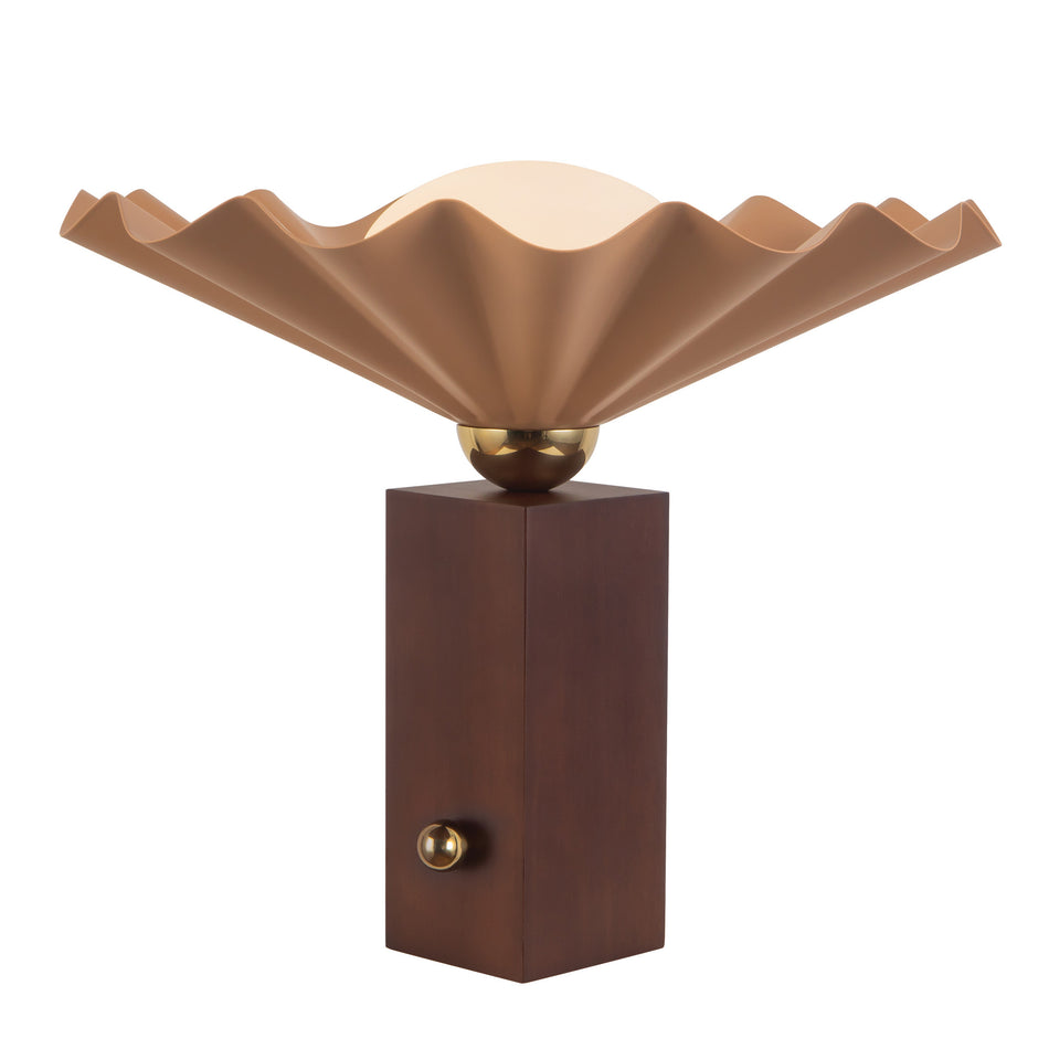 Furrow 14-in Red Table Lamp