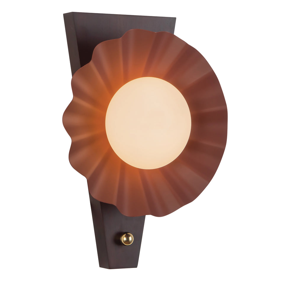 Furrow 12-in Red Wall Sconce