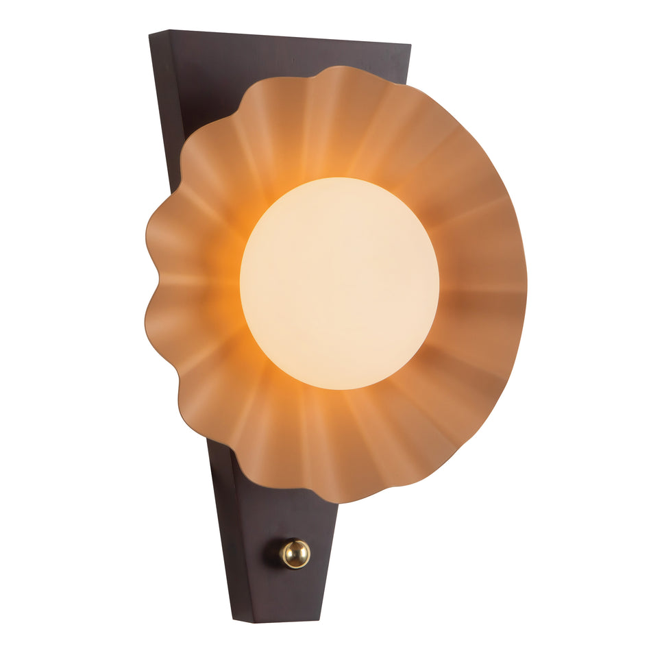Furrow 12-in Red Wall Sconce