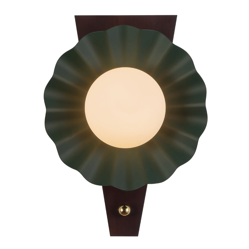 Furrow 12-in Green Wall Sconce