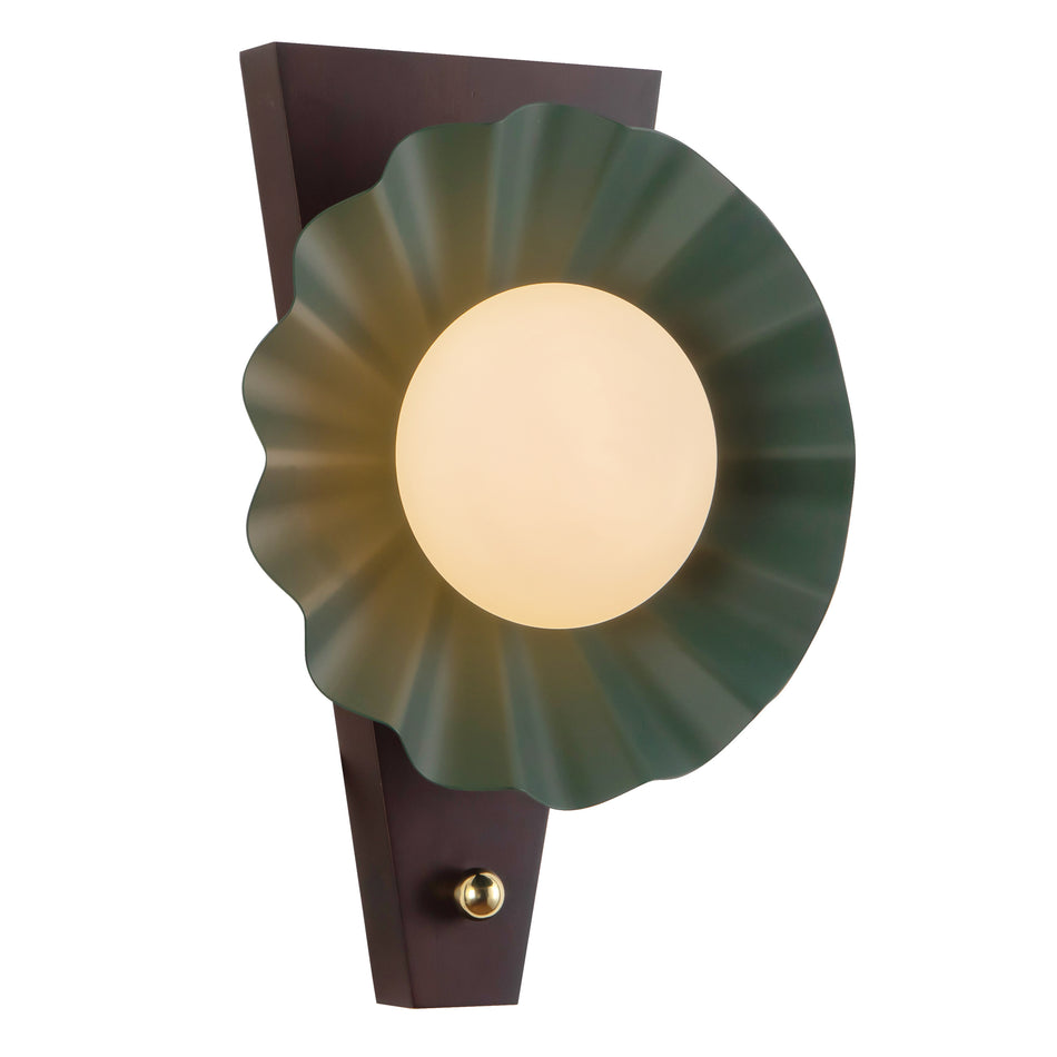 Furrow 12-in Green Wall Sconce