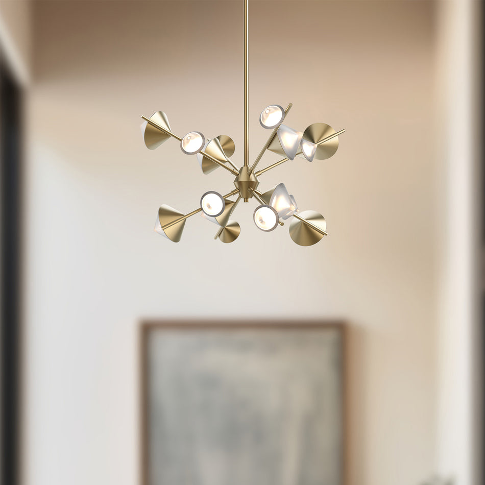 Geode 25-in Brushed Gold LED Chandeliers by KUZCO