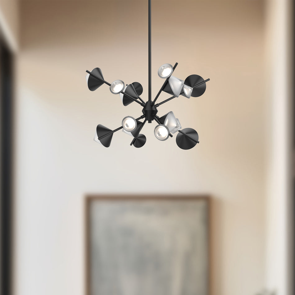 Geode 25-in Black LED Chandeliers by KUZCO