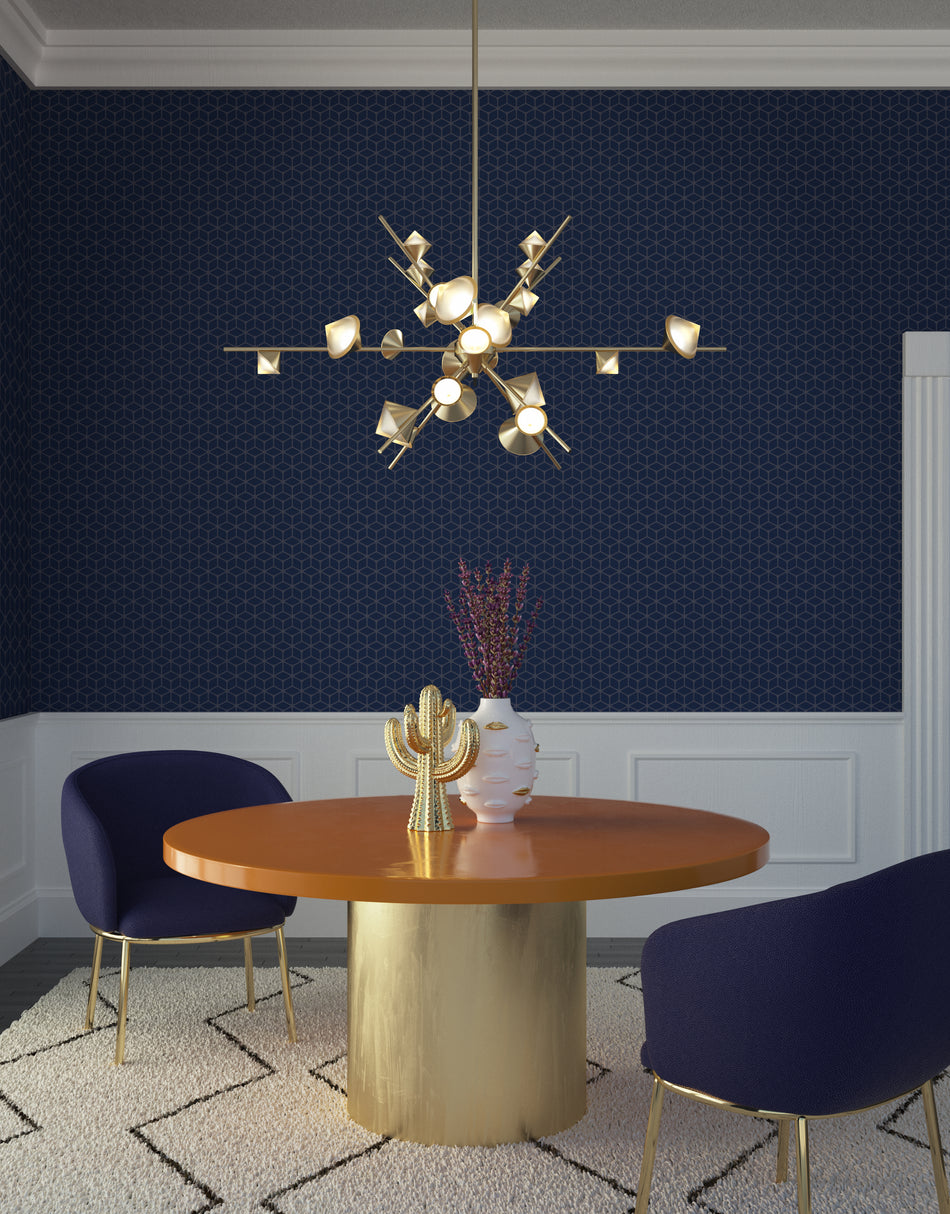 Geode 48-in Brushed Gold LED Chandeliers by KUZCO