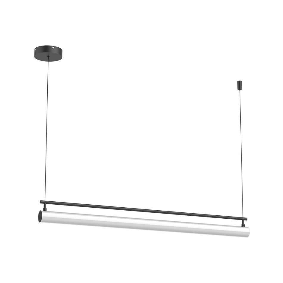 Gramercy 48-in Black LED Linear Pendant by KUZCO