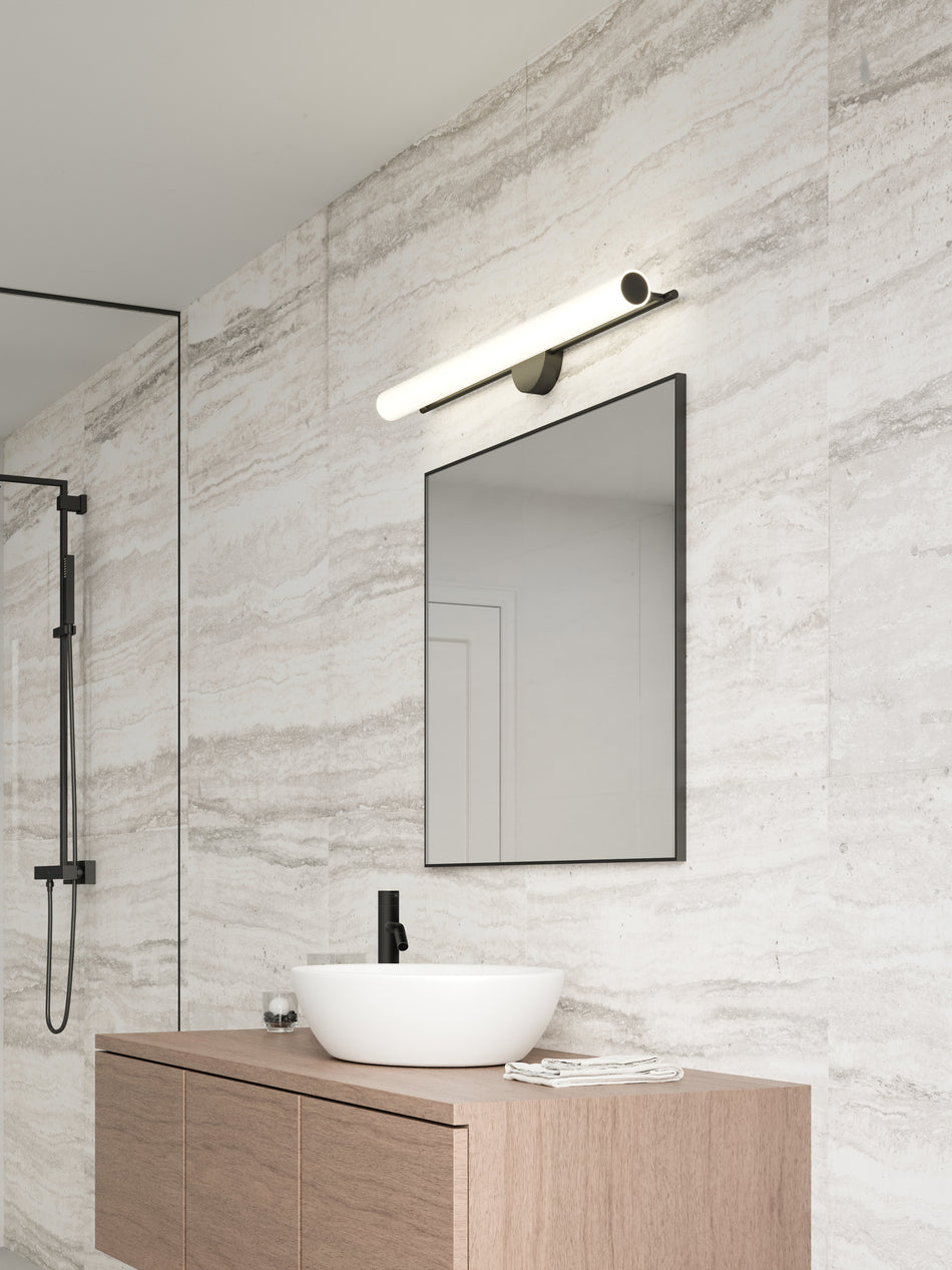 Gramercy 36-in Black LED Wall Sconce by KUZCO