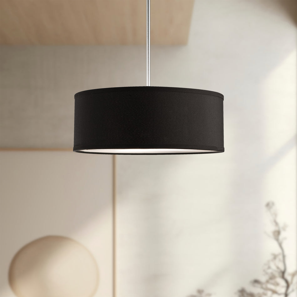 Gregory 15-in Black 3 Lights Pendant by KUZCO