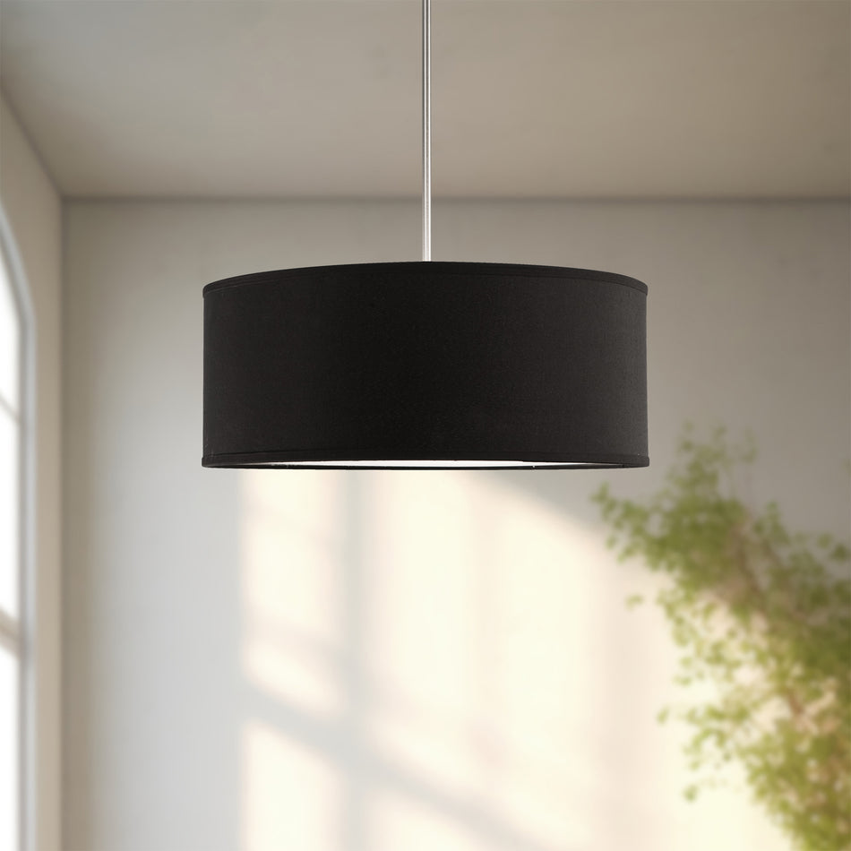 Gregory 20-in Black 3 Lights Pendant by KUZCO