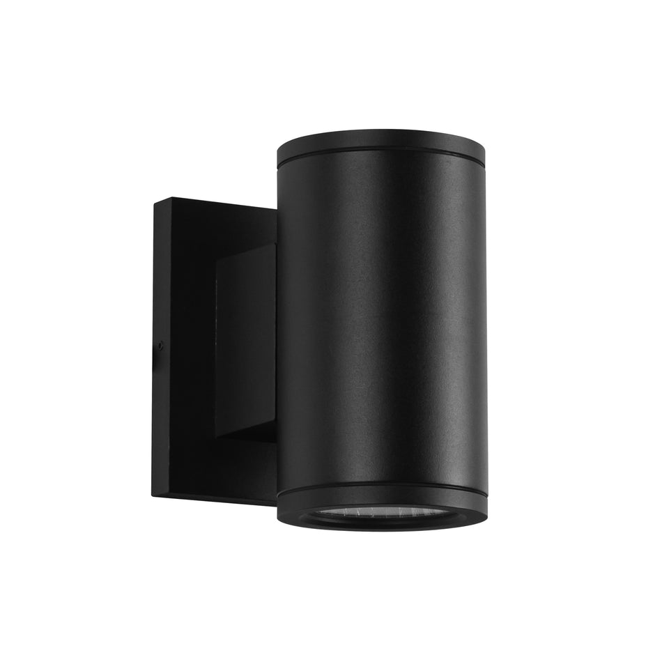 Griffith 6-in Textured Black LED Exterior Wall by KUZCO