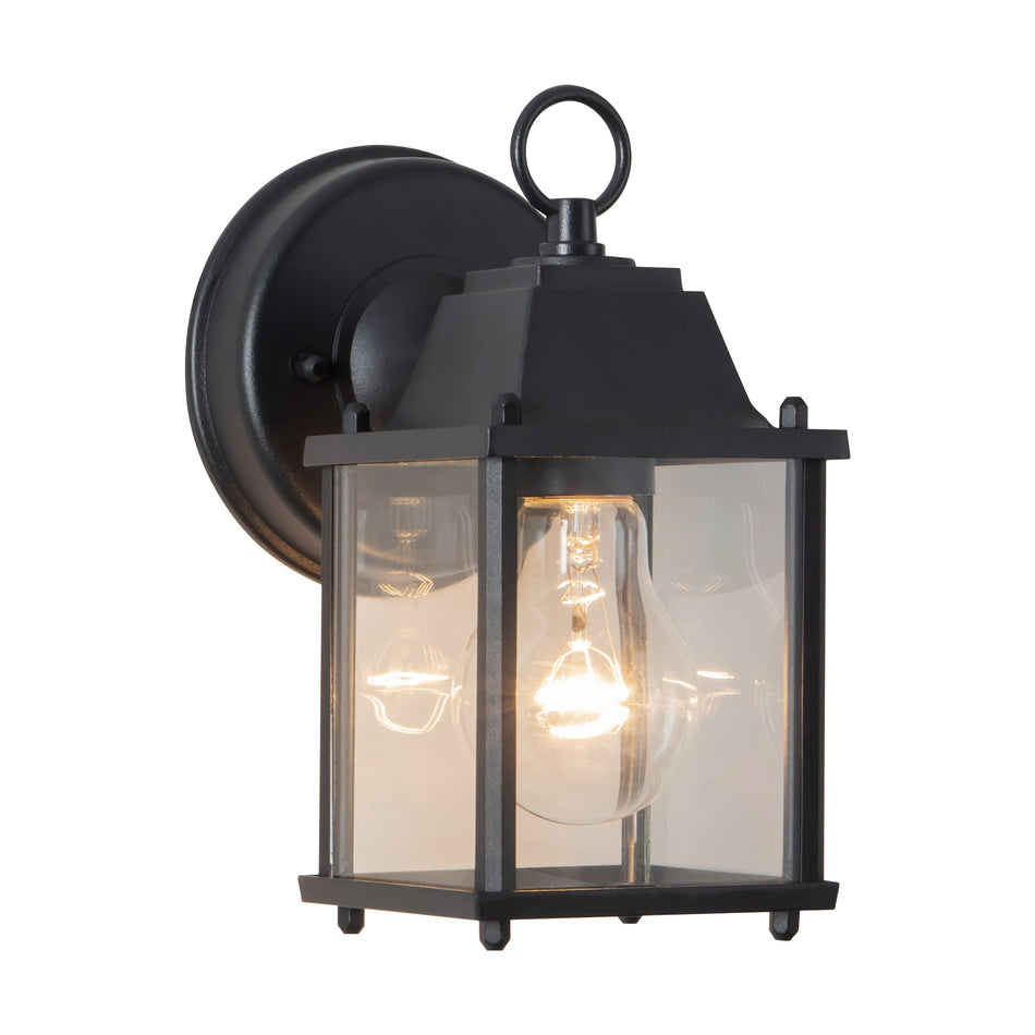 Grove 8-in Black dimmable Outdoor Exterior Wall Sconce