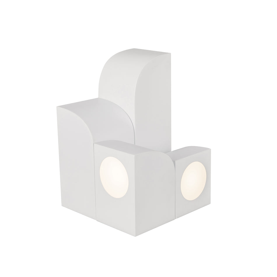 Gypsum 9-in White LED Table Lamp by KUZCO