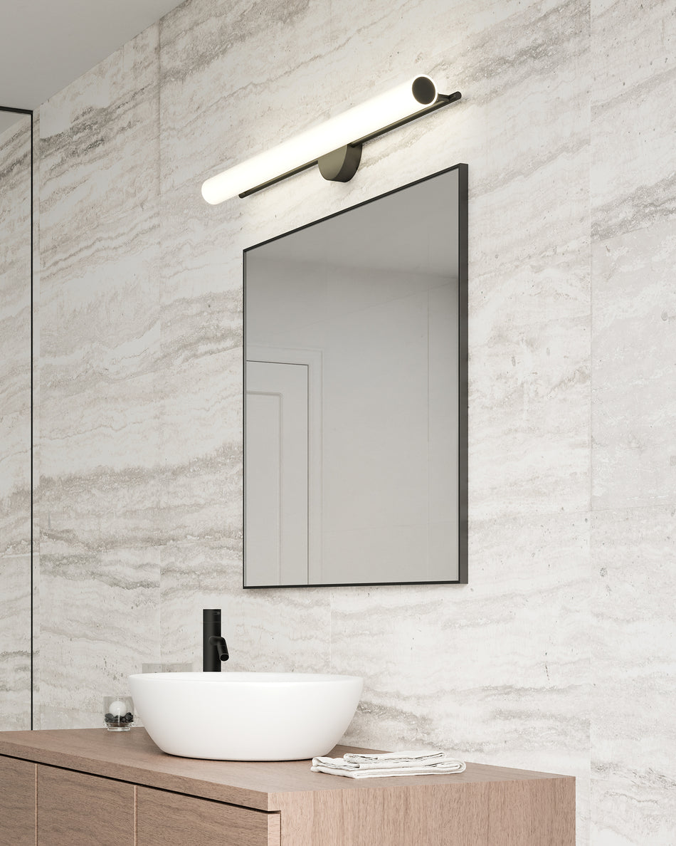 Gramercy 36-in Black LED Wall Sconce by KUZCO