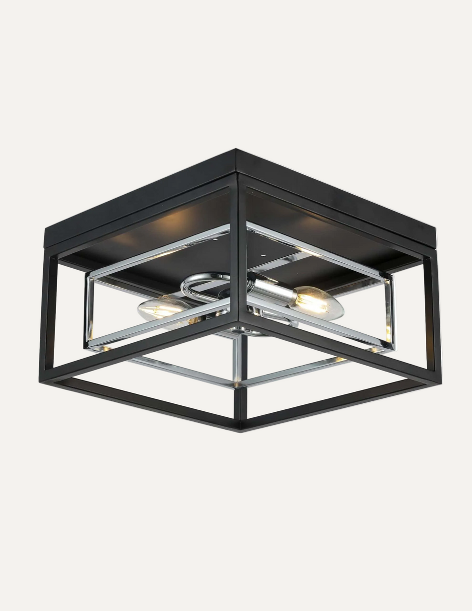 Black x Chrome Flush Mount By Kandil