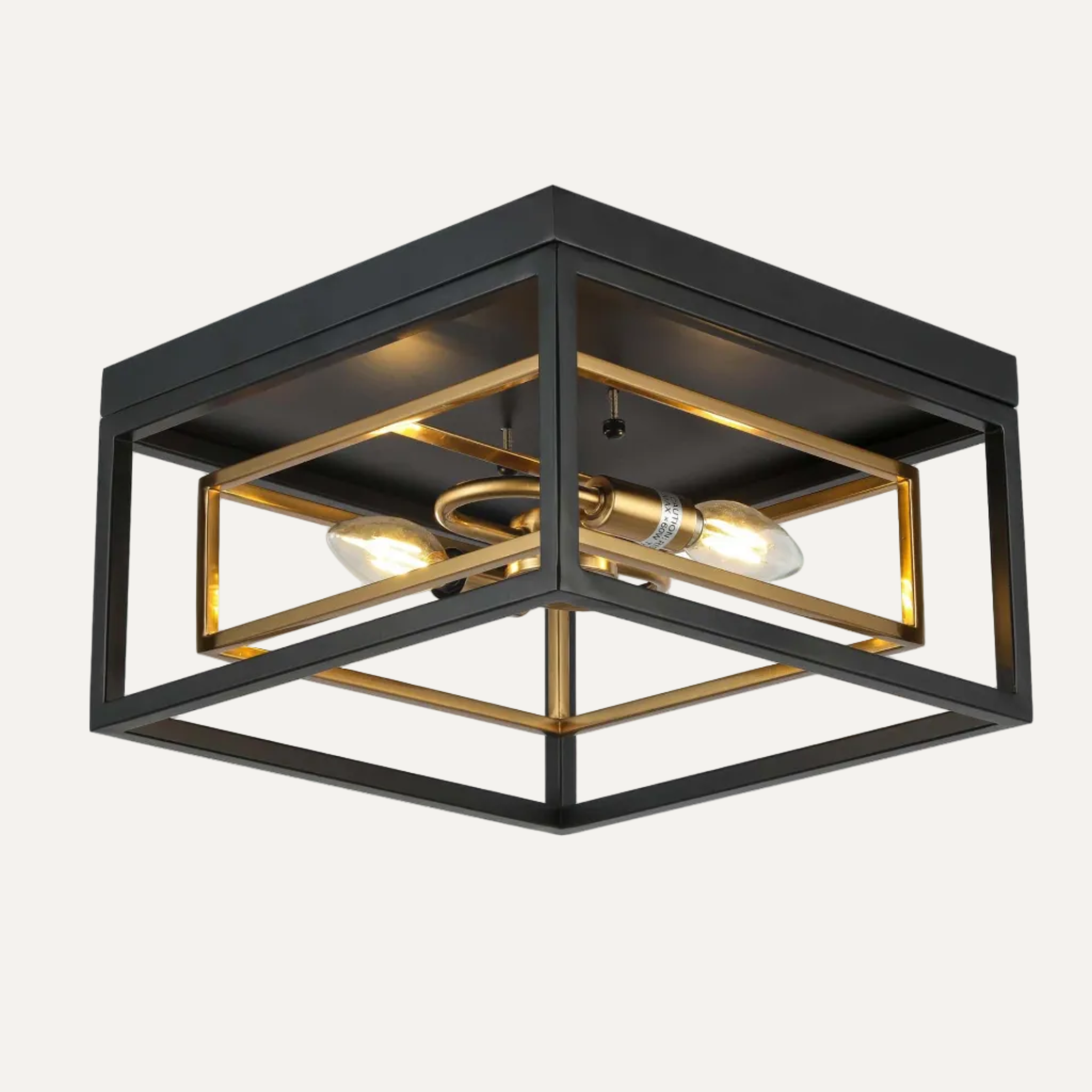 Black x Gold Flush Mount By Kandil