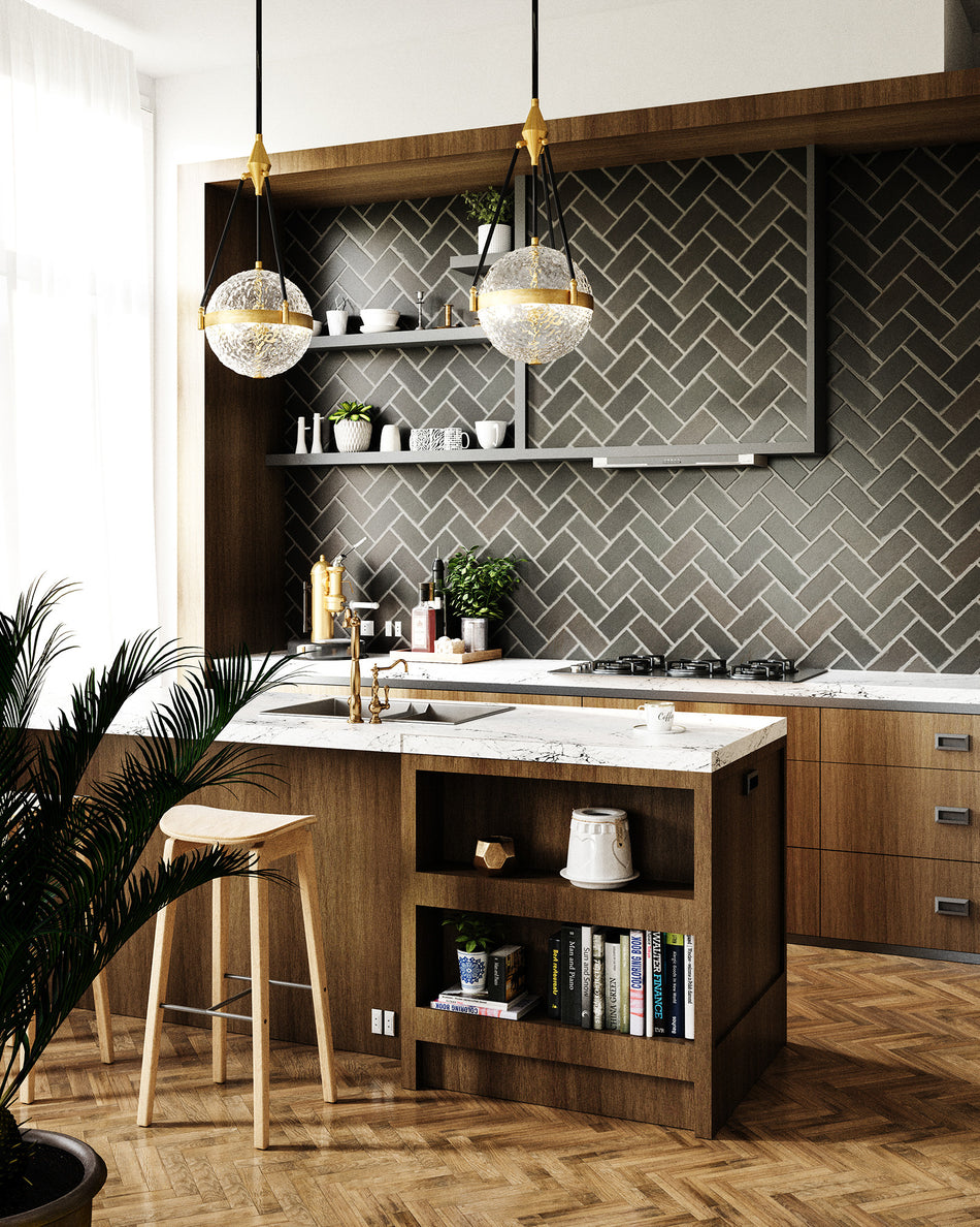 Harmony 14-in Brushed Gold/ Clear Water Glass 3 Lights Pendant by ALORA MOOD