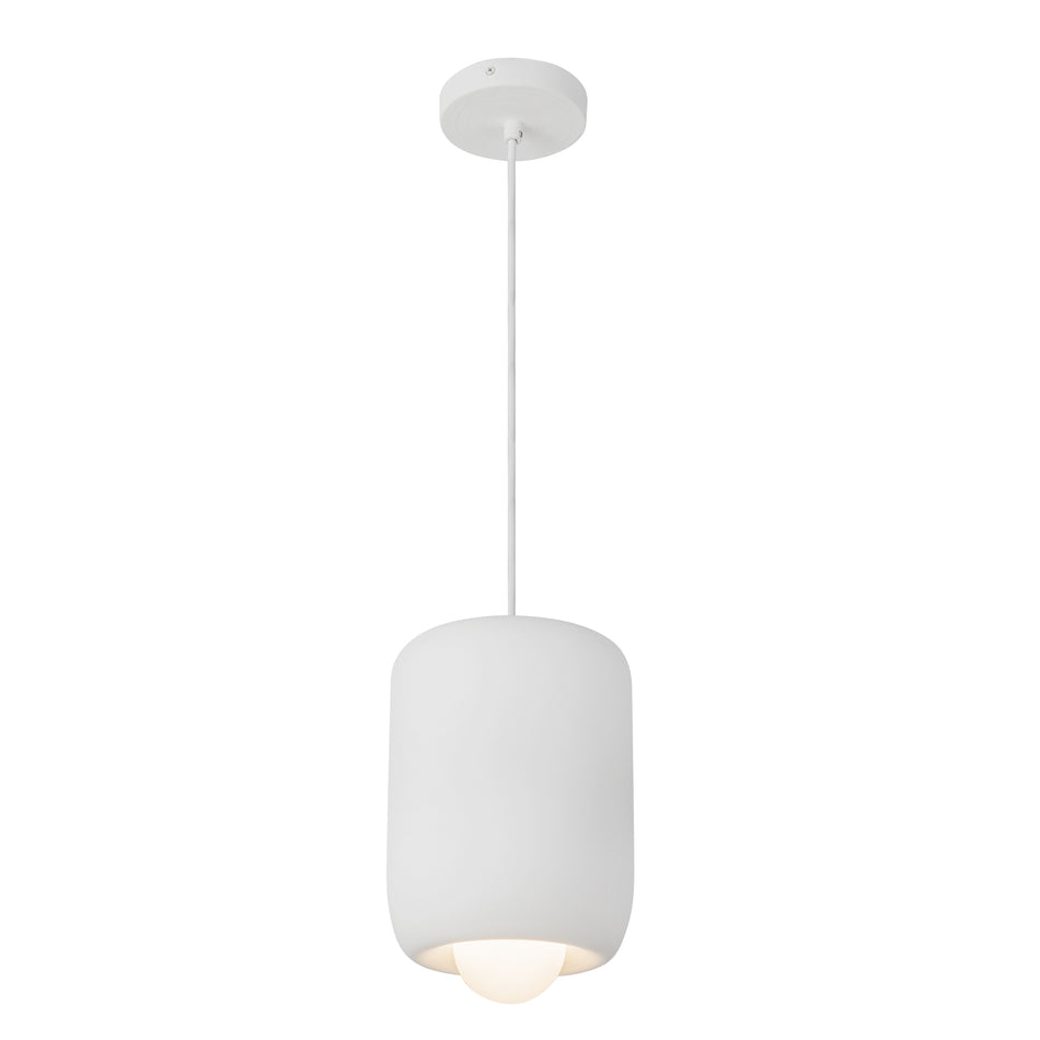 Hayden 7-in Antique White LED Pendant by KUZCO