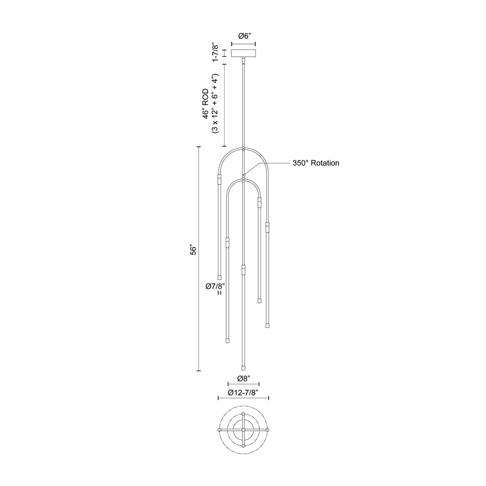 Honour Urban Bronze LED Pendant by ALORA