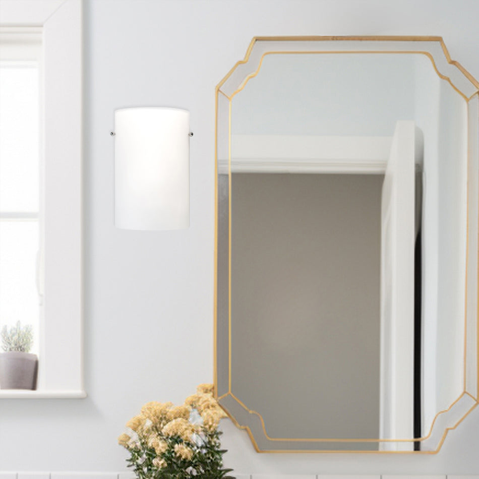 Hudson 9-in Opal Glass 1 Light Wall Sconce by KUZCO