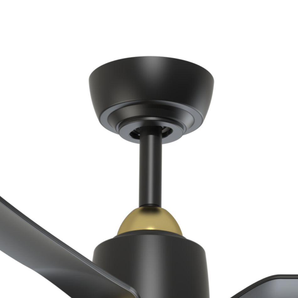 Hugo 42-in Brushed Gold/Matte Black with Light Kit Ceiling Fan by KUZCO