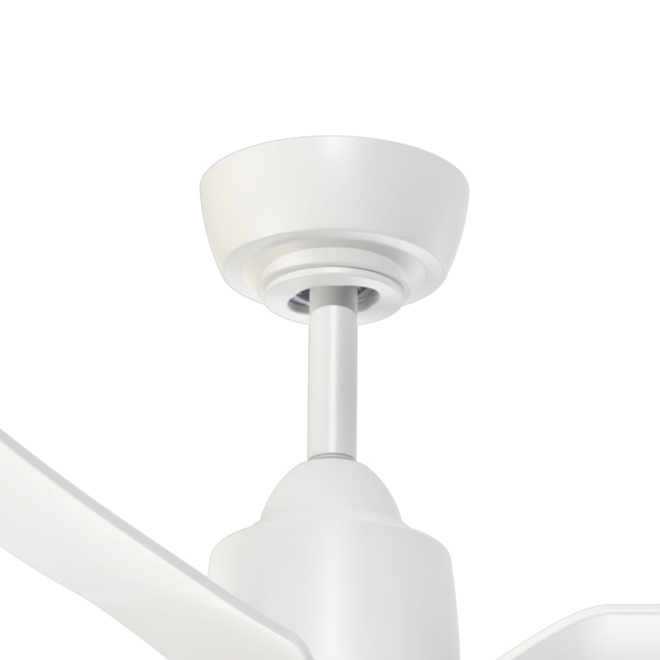 Hugo 42-in White with Light Kit Ceiling Fan by KUZCO