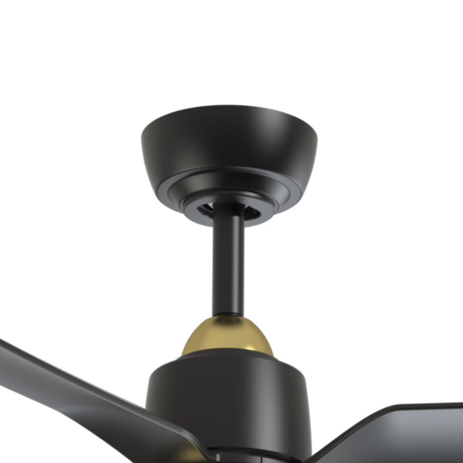Hugo 52-in Brushed Gold/Matte Black with Light Kit Ceiling Fan by KUZCO
