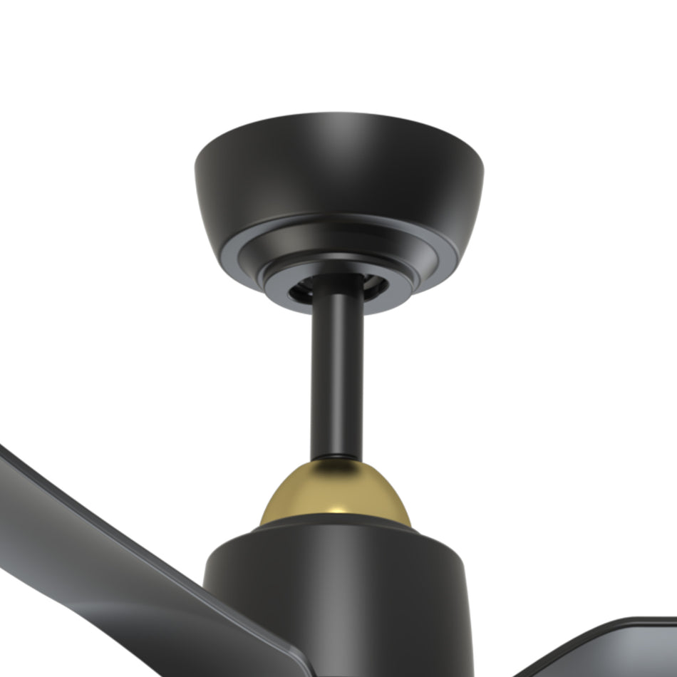 Hugo 42-in Brushed Gold/Matte Black FAN Ceiling Fan by KUZCO