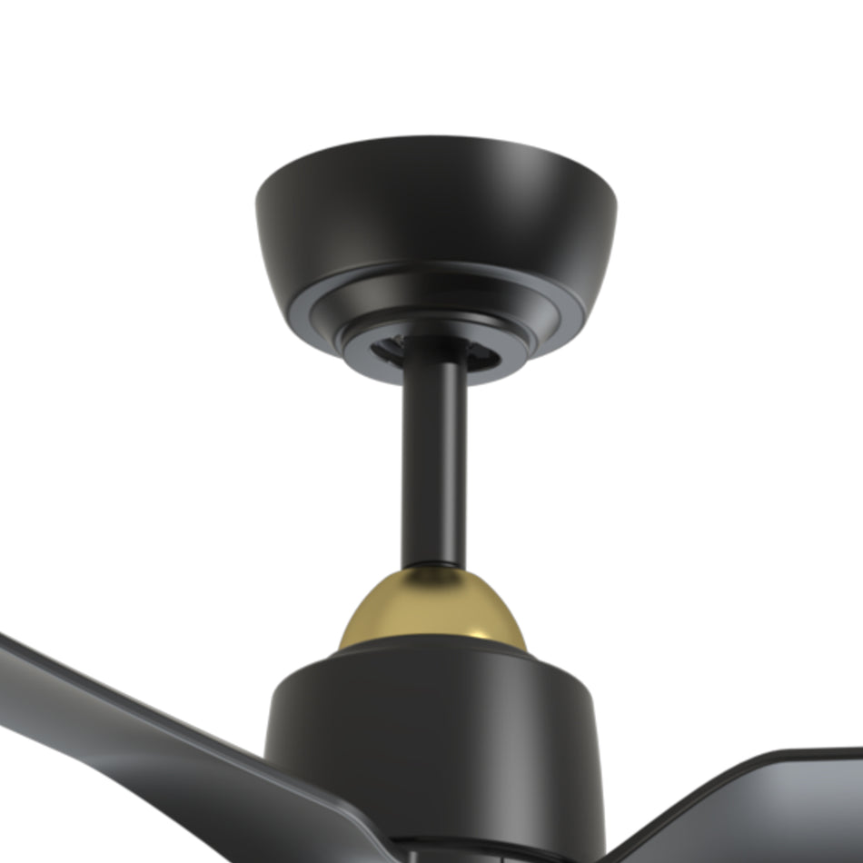 Hugo 52-in Brushed Gold/Matte Black FAN Ceiling Fan by KUZCO