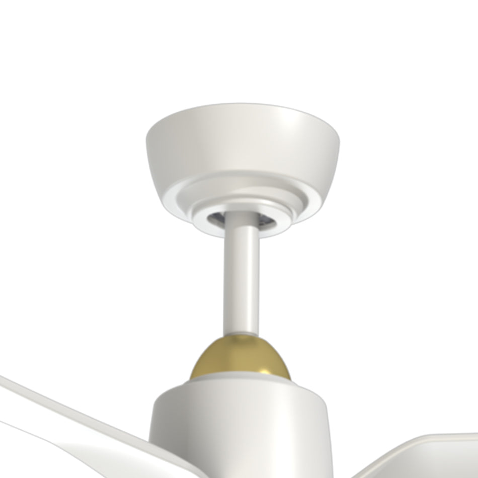 Hugo 52-in Brushed Gold/Matte White FAN Ceiling Fan by KUZCO