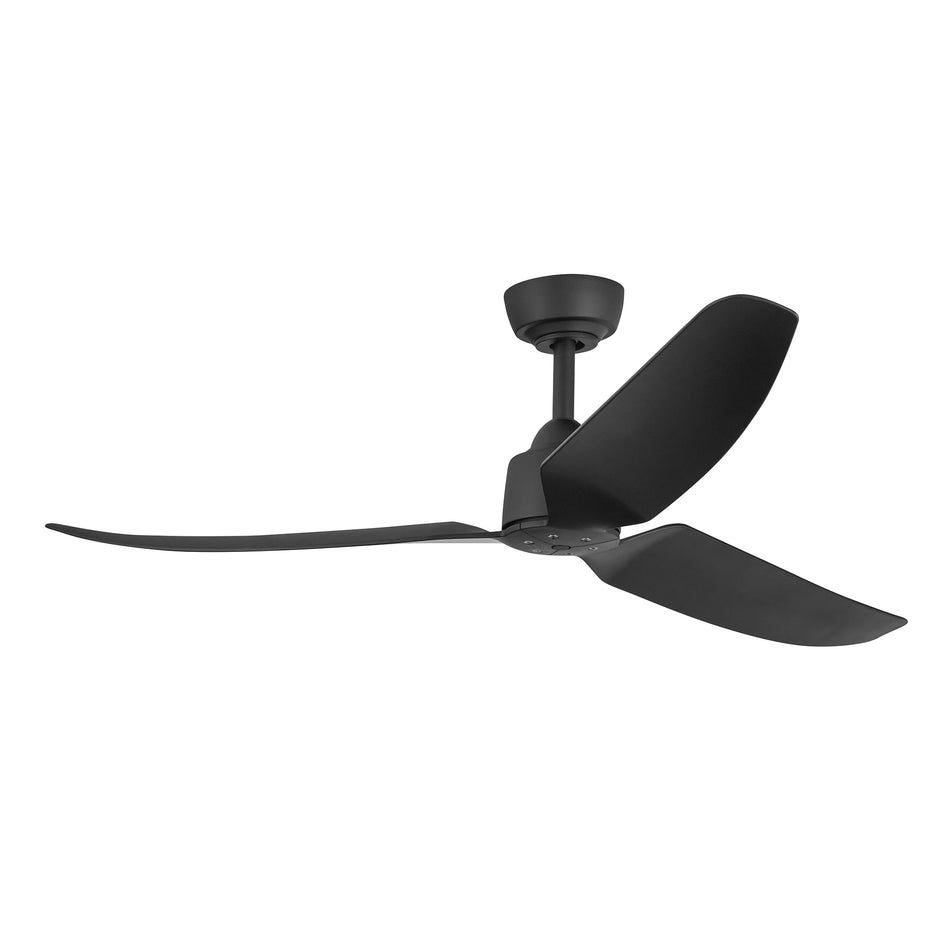 Hugo 52-in Matte Black LED Exterior Ceiling Fan by KUZCO