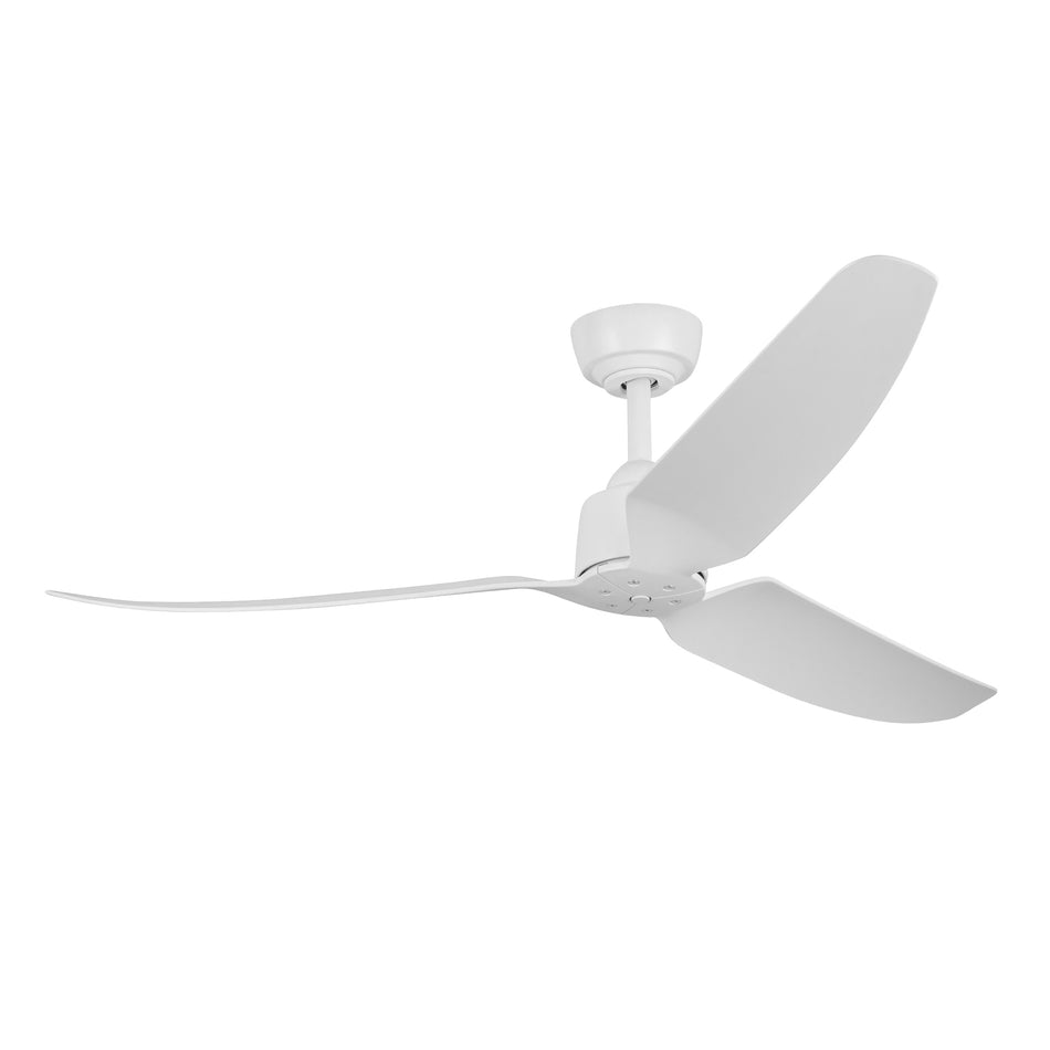 Hugo 52-in Matte White LED Exterior Ceiling Fan by KUZCO