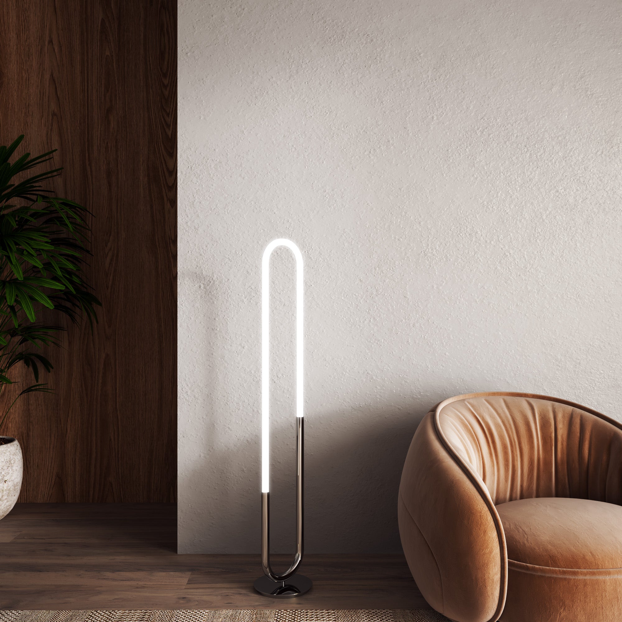 Huron Chrome LED Floor Lamp by KUZCO