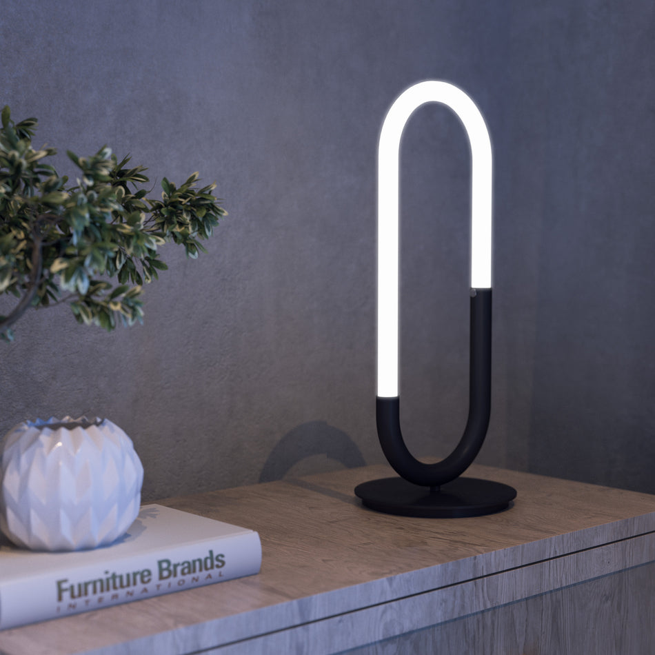 Huron 21-in Black LED Table Lamp by KUZCO