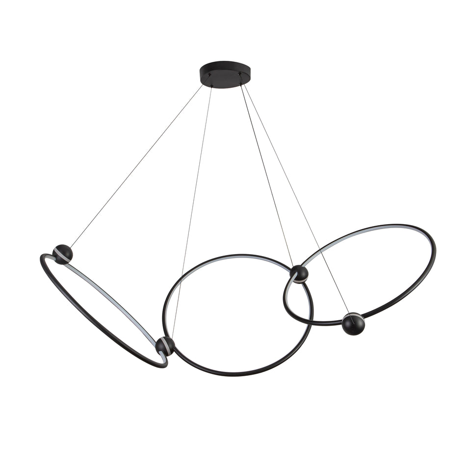 Isho 3 Head Black LED Chandelier by KUZCO