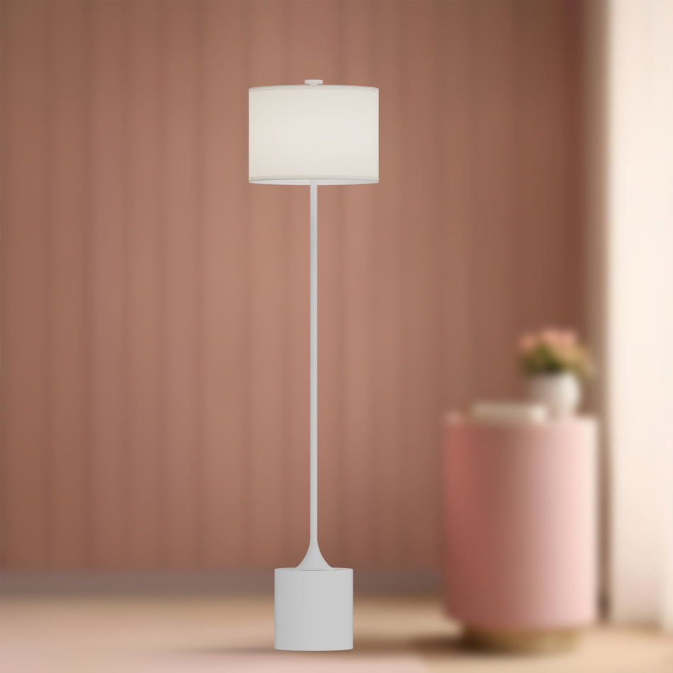 Issa 61-in White/Ivory Linen 1 Light Floor Lamp by ALORA MOOD