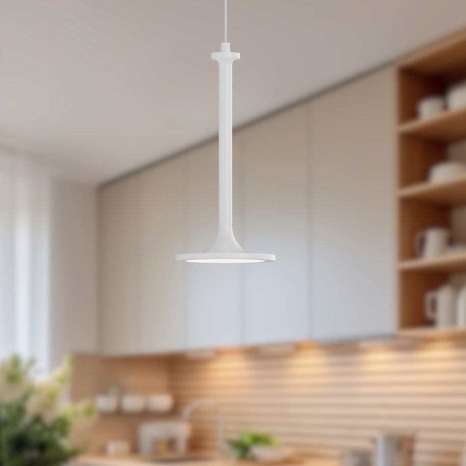 Issa 6-in White LED Pendant by ALORA MOOD