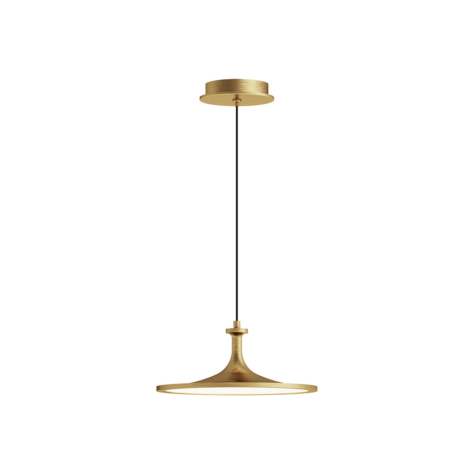 Issa 12-in Brushed Gold LED Pendant