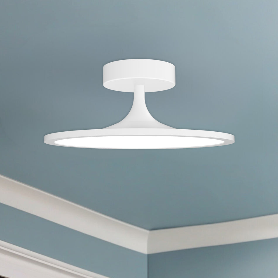 Issa 12-in White LED Semi Flush Mount by ALORA MOOD