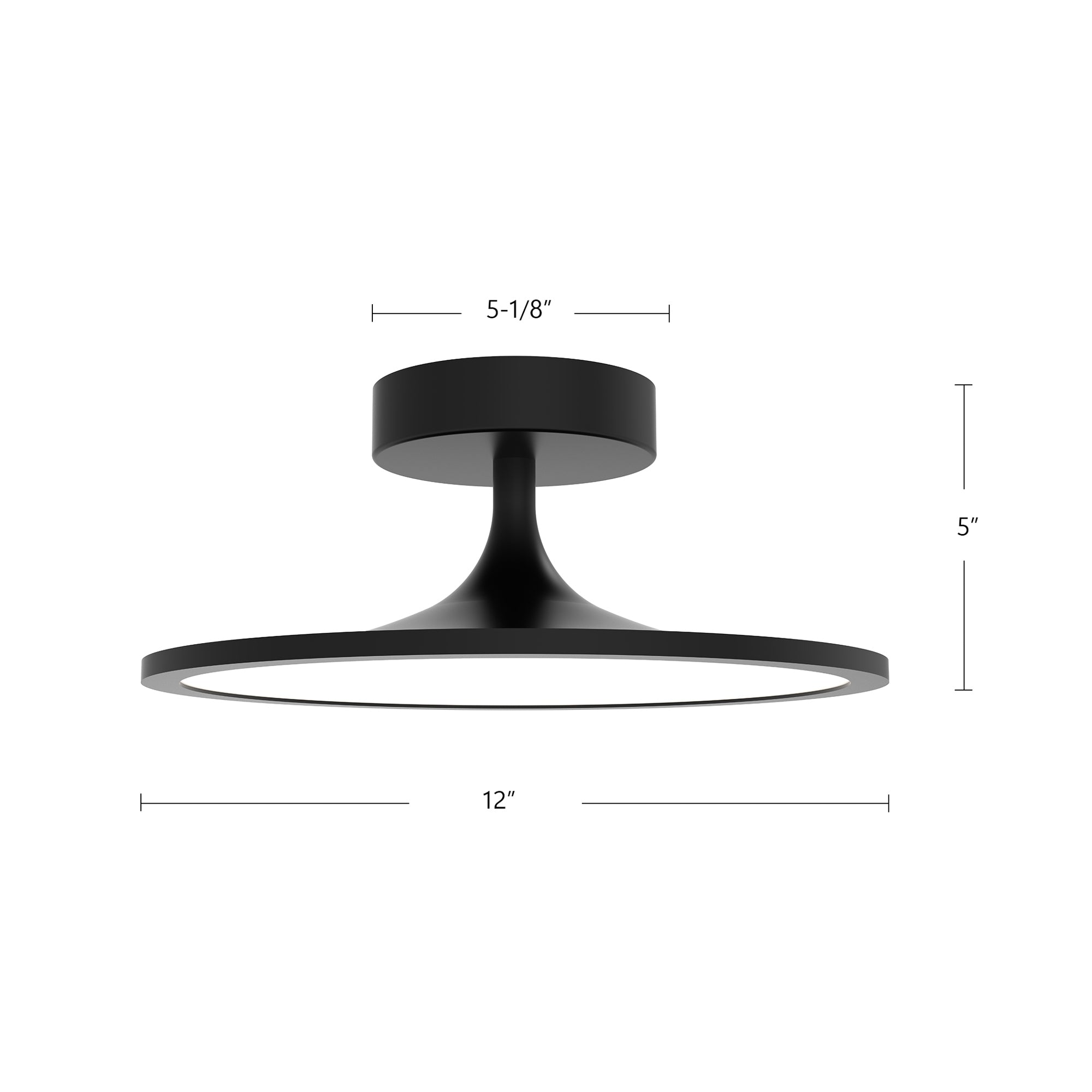 ISSA Issa 12-in Matte Black LED Semi Flush Mount – Electrolight