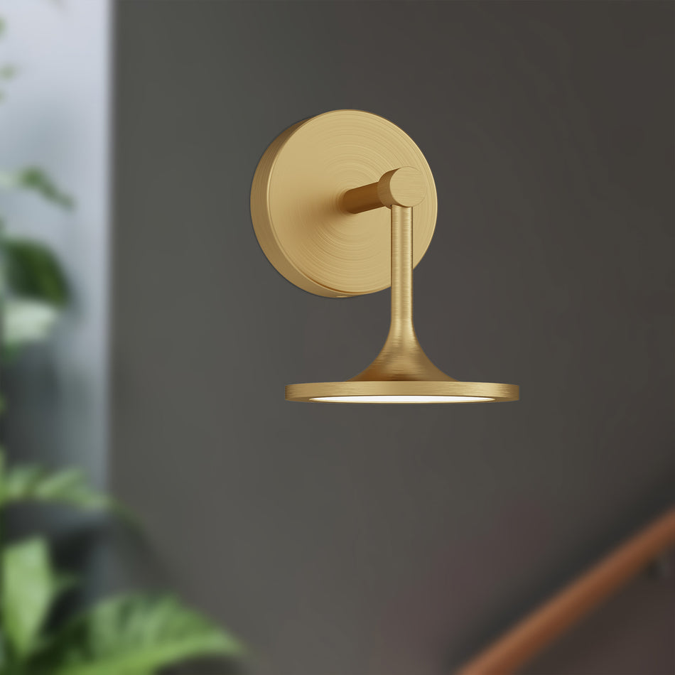 Issa 6-in Brushed Gold LED Wall/Vanity by ALORA MOOD