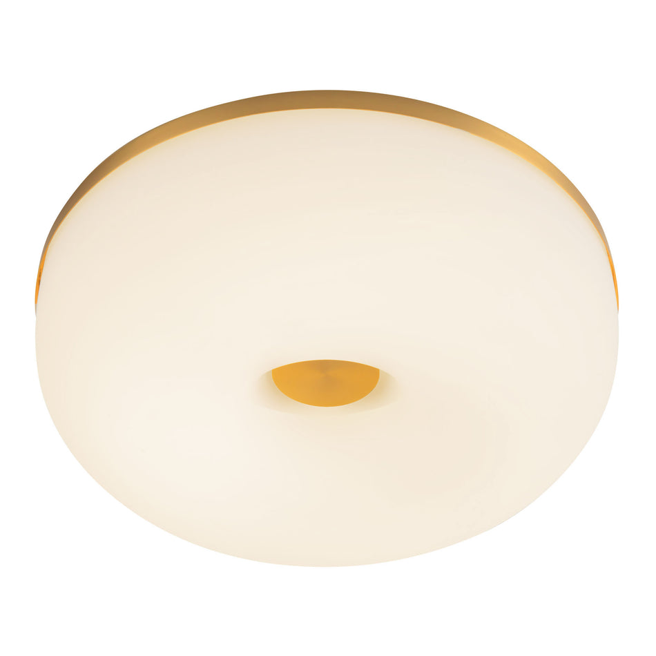 Jada 12-in Gold dimmable LED Flush Mount