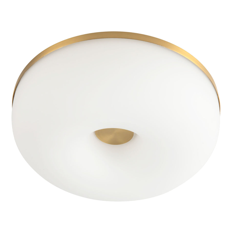 Jada 12-in Gold dimmable LED Flush Mount