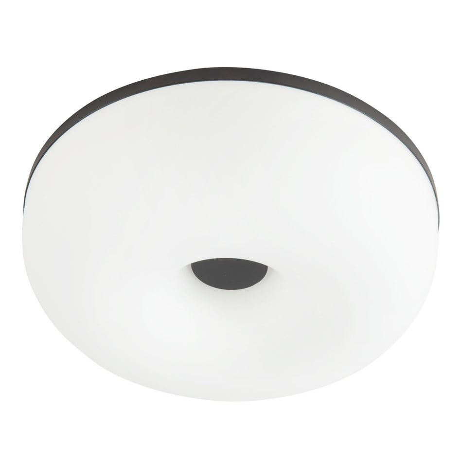 Jada 12-in Black dimmable LED Flush Mount