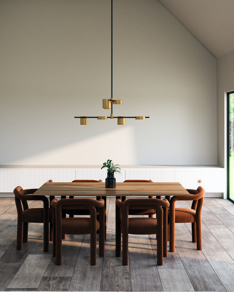 Jayden 40-in Black/Brushed Gold LED Chandeliers by KUZCO