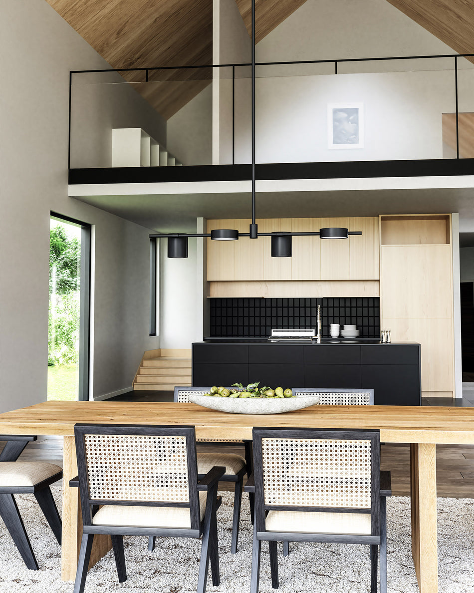 Jayden 40-in Black LED Linear Pendant by KUZCO